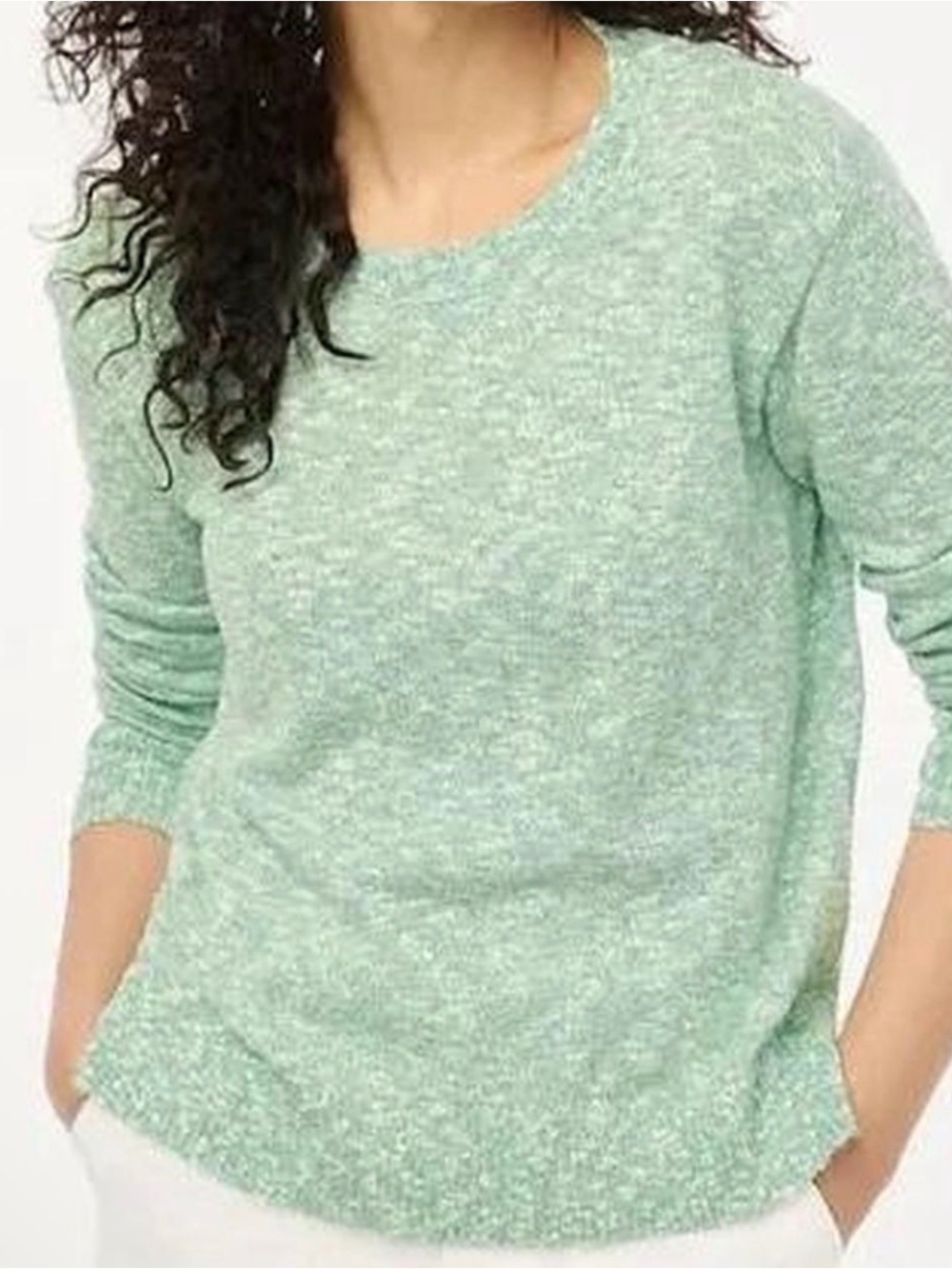 J. Crew Mint Heather Crewneck Sweater
